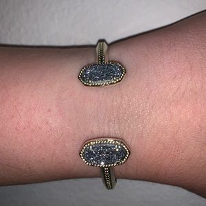 Kendra Scott Elton Gold Bracelet in Platinum Drusy